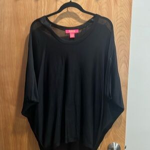 Soft black sheer fun top
